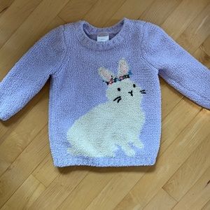 Hanna Andersson purple marshmallow top with bunny floral crown. 2T. Excellent